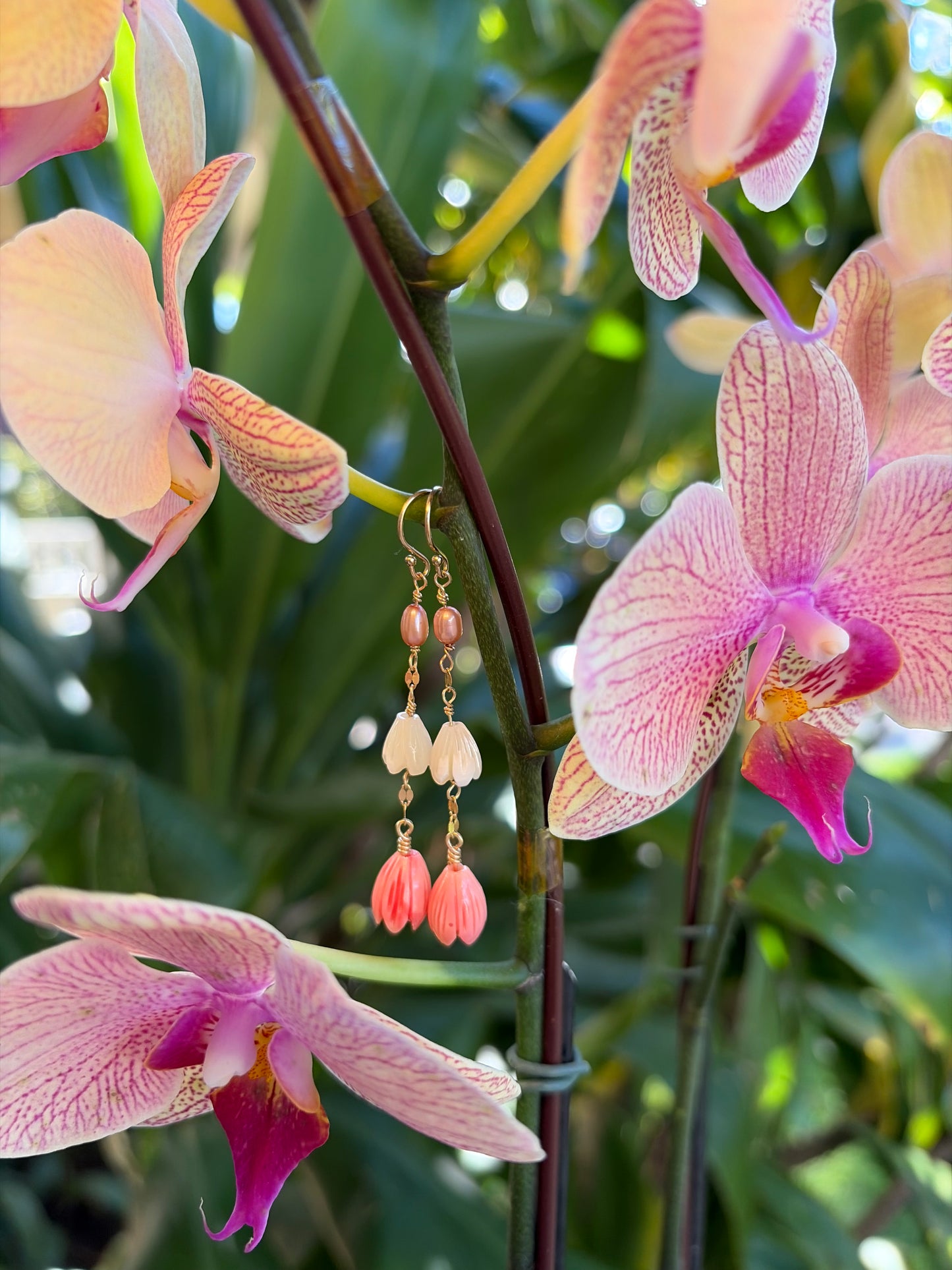 Pink Pīkake Earrings